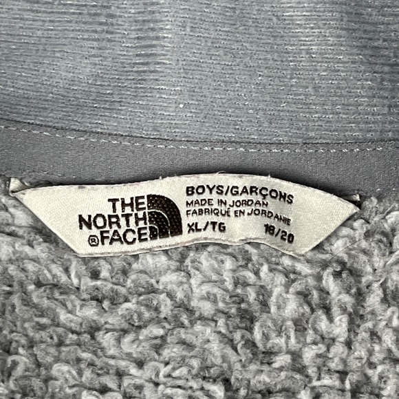 The North Face EUC Boys 1/4-Zip Warm Outdoor Gray Sweater-Fleece Pullover - XL - Picture 4 of 11